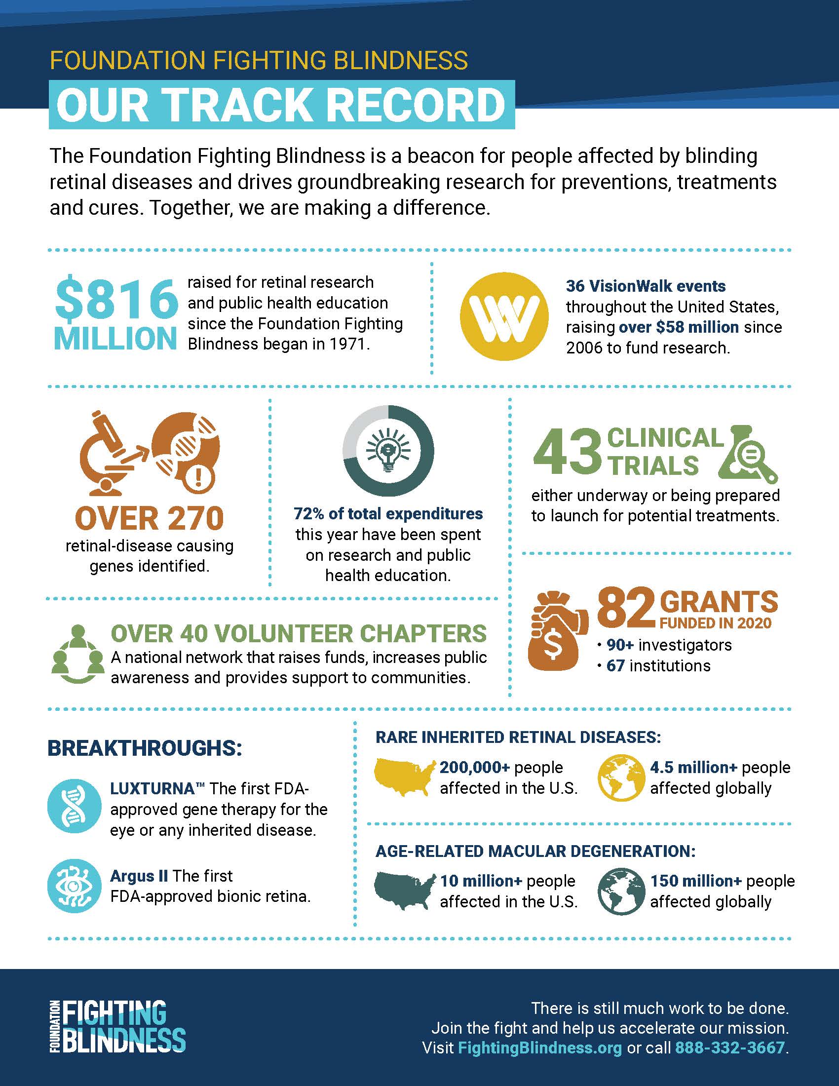 Foundation Fighting Blindness Impacts Flyer from Foundation Fighting Blindness Impacts