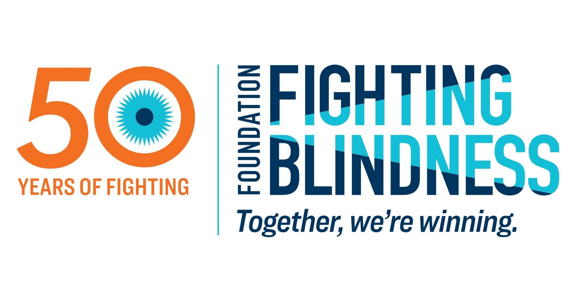 Foundation Fighting Blindness 50th Logo Foundation Fighting Blindness logo